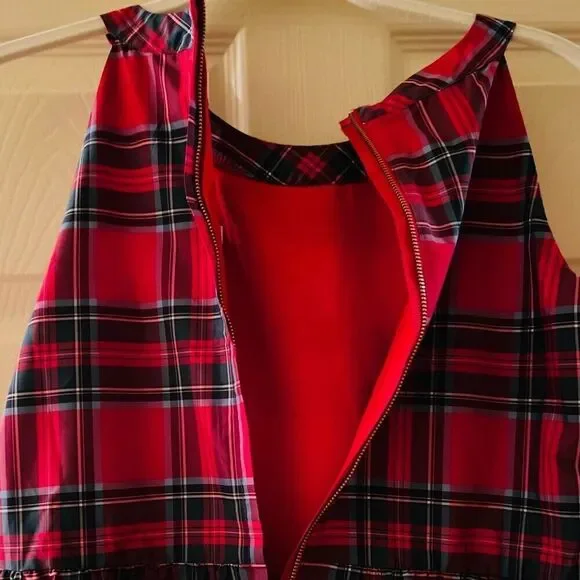 Vineyard Vines Girls' Nantucket Tartan Taffeta Dress (Size 16) - Picture 7 of 14